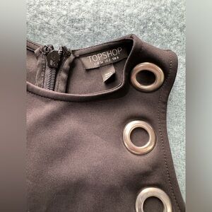 Twiggy- Mod like TOPSHOP Mini dress - Size 2 with silver grommets